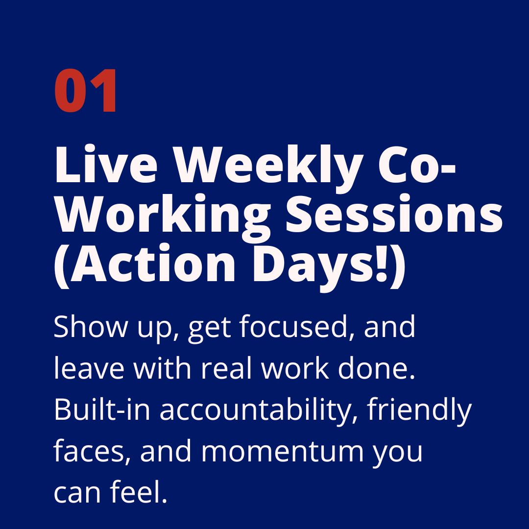 live-weekly-co-working sessions-action-day